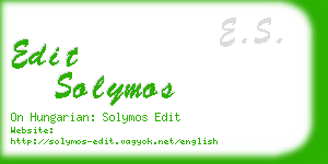 edit solymos business card